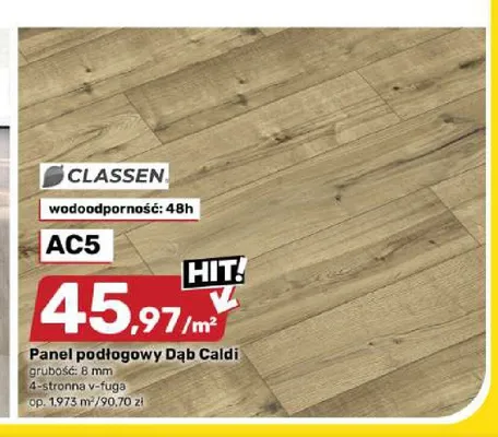 Panele podłogowe Dąb Caldi Classen AC5 promocja w Bricomarche