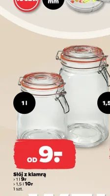 Słój z klamrą 1 l promocja w Netto