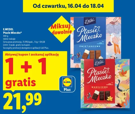 Ptasie Mleczko śmietankowe promocja w Lidl