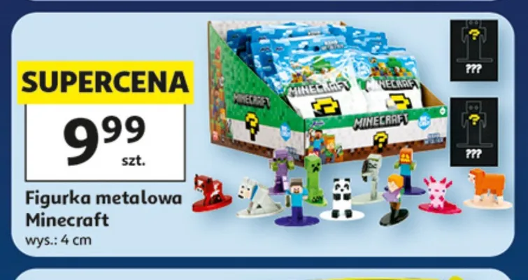 Figurka metalowa Minecraft wys. 4cm promocja w Auchan