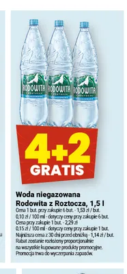 Woda niegazowana Rodowita z Roztocza promocja w Twój Market