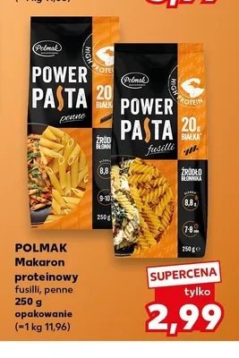 Makaron proteinowy Polmak fusilli promocja w Kaufland