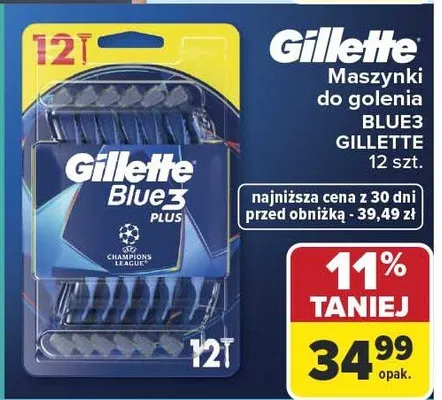 Maszynki do golenia Blue3 Gillette promocja w Carrefour