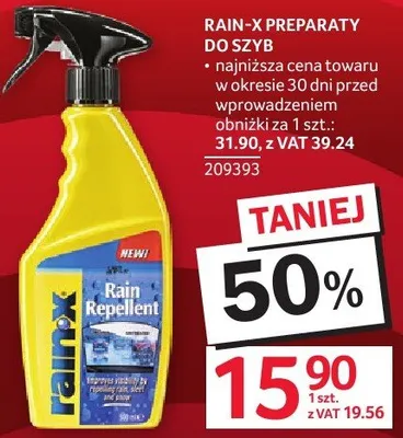 Preparaty do szyb Rain-X 209393 promocja w Selgros