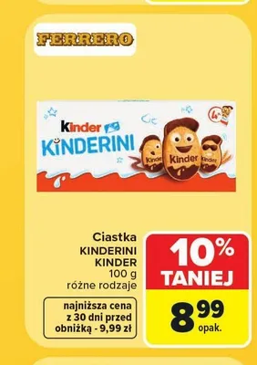 Ciastka Kinderini Kinder promocja w Carrefour Market