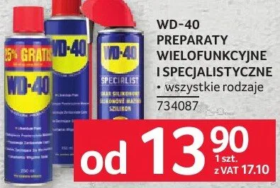 Preparat WD-40 PREPARATY WIELOFUNKCYJNE I SPECJALISTYCZNE promocja w Selgros