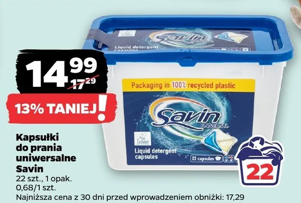 Kapsułki do prania uniwersalne promocja w Netto