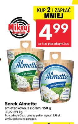 Serek Almette śmietankowy promocja w LEWIATAN