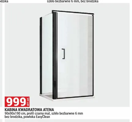 Kabina kwadratowa Atena promocja w Merkury Market