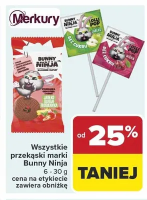 Przekąska owocowa Lolli Pop wiśnia Bunny Ninja promocja w Carrefour