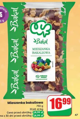 Mieszanka bakaliowa promocja w Dino