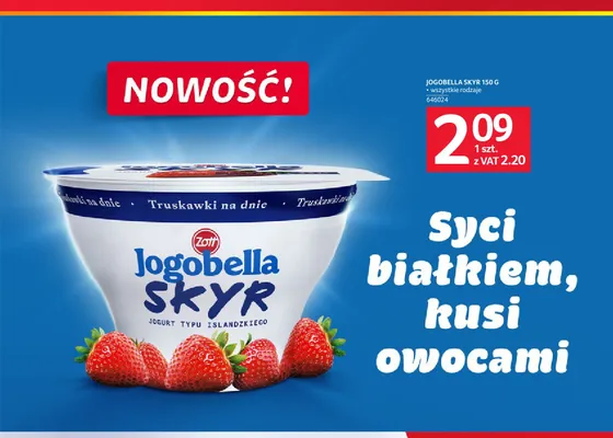 Jogurt Jogobella Skyr truskawkowy promocja w Selgros
