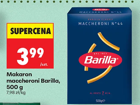 Makaron maccheroni Barilla promocja w Biedronka
