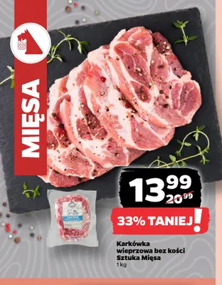Karkówka wieprzowa bez kości Sztuka Mięsa promocja w Netto