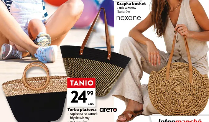 Torba plażowa zapinana na zamek błyskawiczny promocja w Intermarche