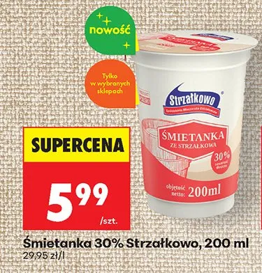 Śmietanka 30% promocja w Biedronka