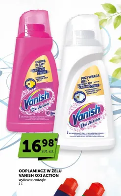 Odplamiacz w żelu Vanish Oxi Action Crystal White promocja w Euro Sklep
