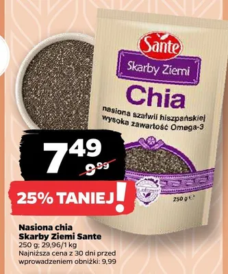 Nasiona chia Skarby Ziemi Sante promocja w Netto