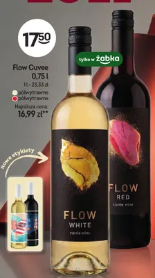 Wino białe Flow White Cuvée półwytrawne promocja w Żabka