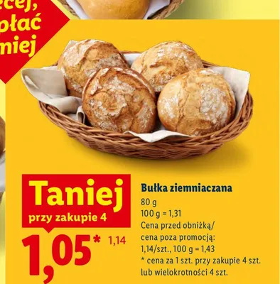 Bułka ziemniaczana promocja w Lidl