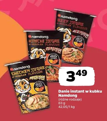 Danie instant w kubku Namdong beef jjigae promocja w Netto
