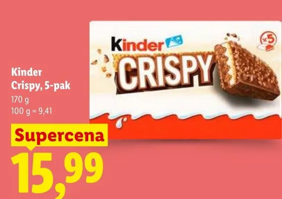 Kinder Crispy 5-pak promocja w Lidl