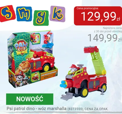Psi Patrol Dino wóz Marshalla promocja w Smyk