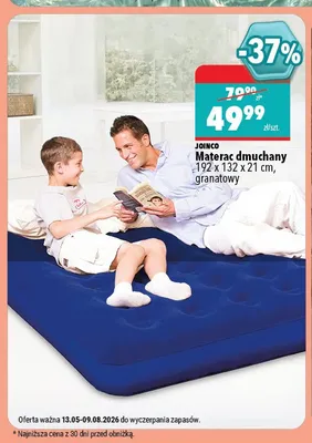 Materac dmuchany Joinco granatowy promocja w Biedronka Home