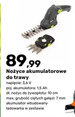 Nożyce akumulatorowe do trawy promocja w Bricomarche
