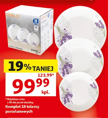 Komplet talerzy porcelanowych Odelo Esmene 18-pak promocja w Auchan