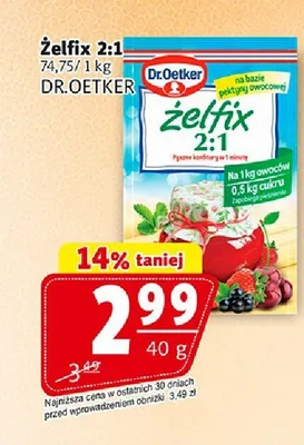 Żelfix 2:1 Dr. Oetker promocja w Prim Market