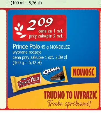Wafel Prince Polo Oreo promocja w CEZAR Delikatesy