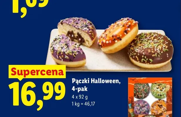 Pączki Halloween 4-pak promocja w Lidl