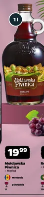 Wino czerwone Mołdawska Piwnica Merlot promocja w Netto