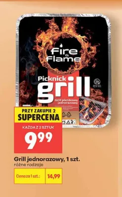 Grill jednorazowy Fire & Flame promocja w Biedronka