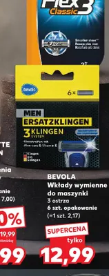 Wkłady wymienne do maszynki 3 ostrza Bevola promocja w Kaufland