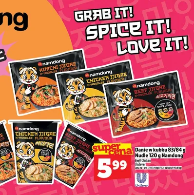 Nudle Namdong 83/84 g - 120 g, różne rodzaje promocja w TOPAZ