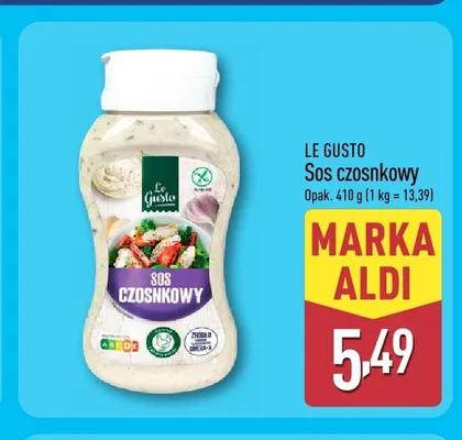 Sos czosnkowy Le Gusto promocja w Aldi