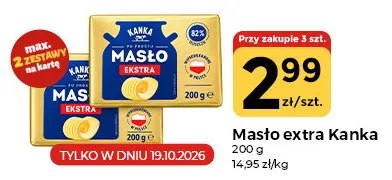 Masło ekstra Kanka promocja w Społem Częstochowa