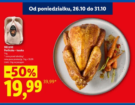 Perliczka - tuszka Deluxe promocja w Lidl