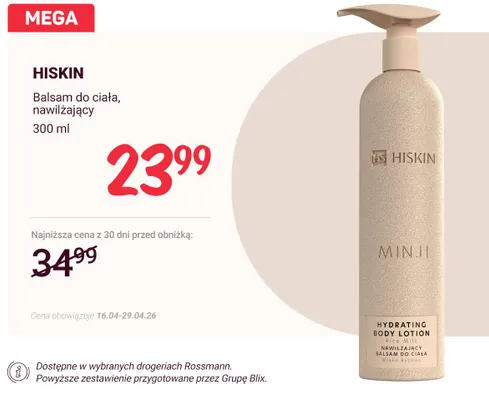 Balsam do ciała, nawilżający promocja w Rossmann