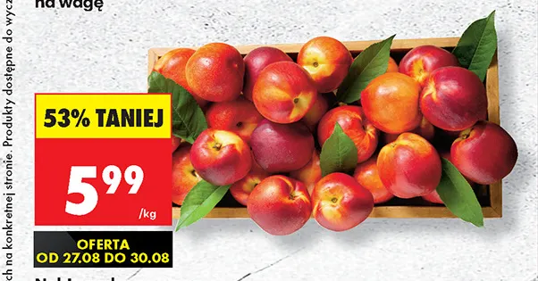 Nektarynki promocja w Biedronka