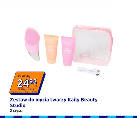 Zestaw do mycia twarzy Kaily Beauty Studio 3 części promocja w Action