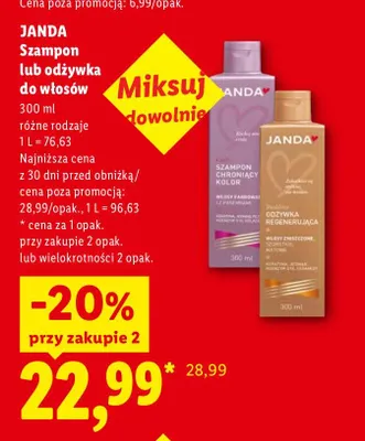 Szampon do włosów Janda promocja w Lidl