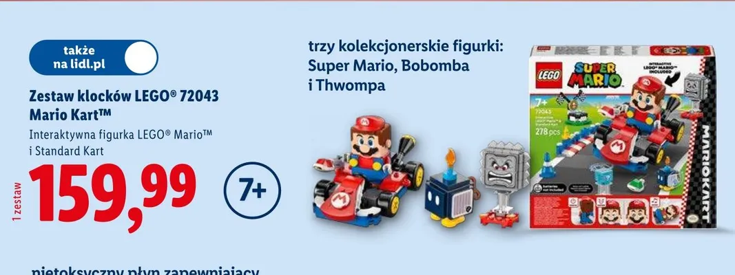 Zestaw klocków LEGO 72043 Mario Kart promocja w Lidl