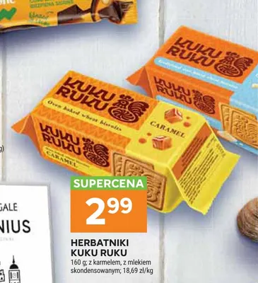 Herbatniki Kuku Ruku z mlekiem skondensowanym promocja w Stokrotka