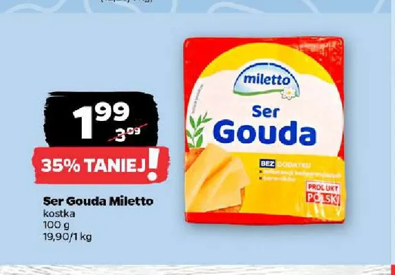Ser Gouda Miletto kostka promocja w Netto
