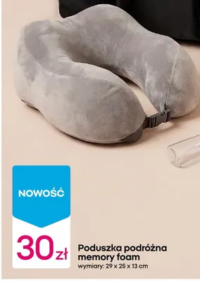 Poduszka podróżna memory foam promocja w Pepco