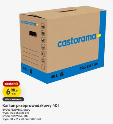 Karton przeprowadzkowy Castorama 40 l promocja w Castorama