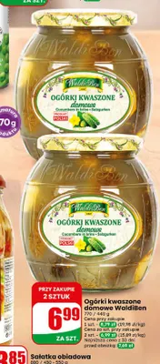 Ogórki kwaszone domowe WaldiBen promocja w Dino